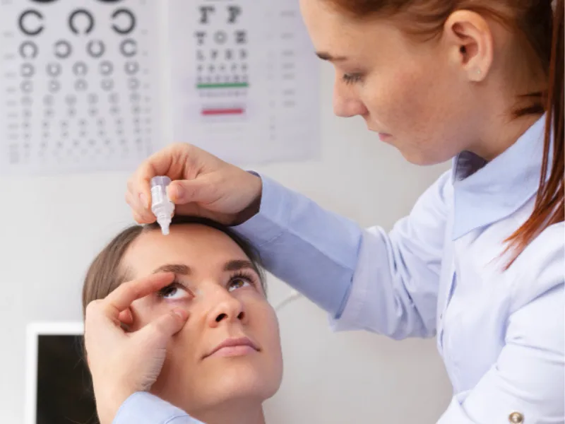 Dillated Eye Check Up By Doctor Dilated eye exam